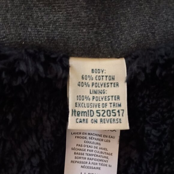 L.L. Bean 1912 Sherpa-Lined Full-Zip Long Sweatshirt Charcoal Women’s Size M - Picture 11 of 16